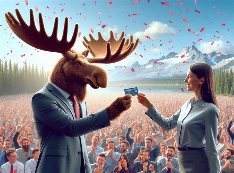 handing card moose member